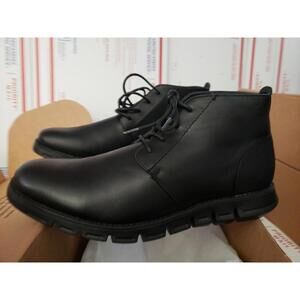 NEW Nine West Boots Men's SZ 11 Black Hardey 2 BLACK/BLACK SOLE CHUKKA BOOT #200